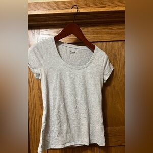 No Boundaries Light Gray Scoop Neck Tee